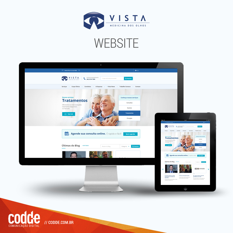 Vista Medicina web site acessibilidade
